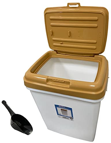 Thriving Garden Pet Food Storage Container 30 Litre Dry Cat & Dog Food Bin With Rubber Seal Lid & Scoop