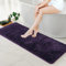 MIULEE Badematte Weiche Badteppich rutschfest Badvorleger Fußmatte Badzimmermatte Bettvorleger Flauschig Teppich Badezimmerteppich Duschmatte für Bade & Wohnzimmer Schlafzimmer 45x120 cm Lila