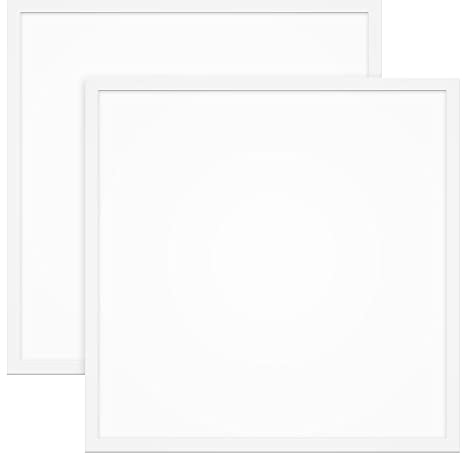 2x LED Panel 62x62cm 28W 3000K warmweiß 4760lm 170 Lumen/Watt flimmerfrei UGR<22 Einbau Rasterleuchte Einlegeleuchte Deckenleuchte Odenwalddecke OWA 620x620x32mm