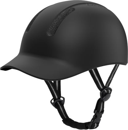 Shinmax Fahrradhelm für Damen und Herren, Einstellbarer Helm mit Visier & Sonnenschutz, Leicht & Belüftet für Urban Pendler Stadt & Rennrad (Kohlefaser, XL:58-62cm)
