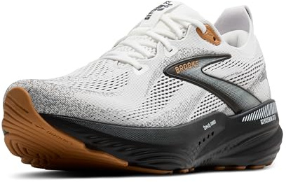 Brooks Men’s Glycerin GTS 22 Supportive Running Shoe - White/Grey/Black - 11 Medium