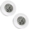 Vivarium Thermometer,2pc sreptile Thermometer,Reptile Thermometer Hygrometer Reptile Thermometer Gecko Accessories for Lizards, Spiders and Tortoises Switchable Celsius/Fahrenheit White