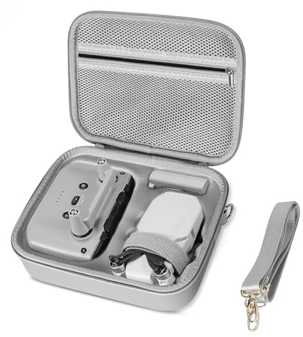 Libershine Mini 4K väska, bärväska resväska, kompakt resväska för DJI Mini 4K/2 SE Fly fler kombinations-drönartillbehör, med bärrem, grå