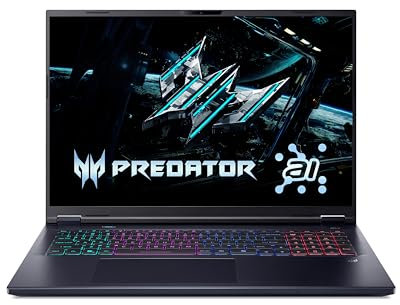 Acer Predator Helios Neo 18 AI (PHN18-72-95WL) Gaming Laptop 13 Tops, 18 WQXGA IPS 240Hz Display, Intel Core Ultra 9 275HX, 32 GB RAM, 1 TB SSD, NVIDIA GeForce RTX 5070, Windows 11, QWERTZ Tastatur