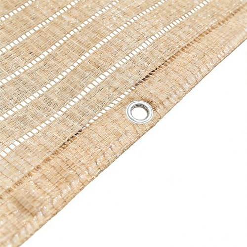 Solsegel Beige 2x5m 3x3.0m med Öljetter Andningsbart Skuggnät 60% för Altan | Solskydd UV-skydd Solskyddsnät, Hundgård Och Djurhage Ventilerande Solnät, UV-skyddat HDPE Insynsskydd(10' x 10' (3x3.0m))
