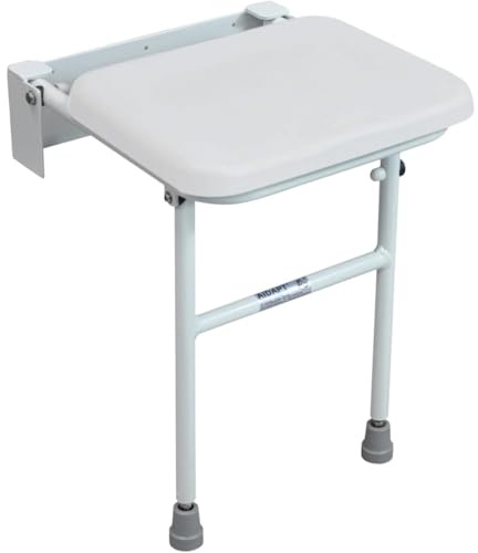 Aidapt VB544W Kompakter, gepolsterter Dusch-Stuhl Solo mit Standbein