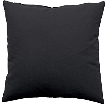 Enjoy Home, Coussin Carré, 40 x 40 cm, 400 g, Gris foncé, 100% Coton certifié Oeko Tex, Lavable en Machine, Déhoussable avec Zip, Idéal pour Apporter de la Couleur à Vos canapés, Collection Panama