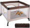 tectake® Laufstall Baby faltbar, Reisebett Kinder, Babybett und Laufgitter Baby in einem, Gitterbett und Playpen, faltbarer Laufstall mit Matratze, Reisegitterbett - Braun Coffee