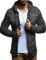 Leif Nelson Strickjacke Herren mit Kapuze & Reissverschluss (Schwarz, Größe XXL) - Strick Sweatjacke Männer Cardigan für Winter Baumwolle
