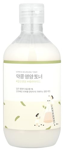 ROUND LAB Toner nourrissant au soja (non parfumé) | Tonique rajeunissant et nourrissant avec nutrition en profondeur, verrouillage de l'hydratation, non parfumé pour les peaux sensibles (10,1 fl.oz)