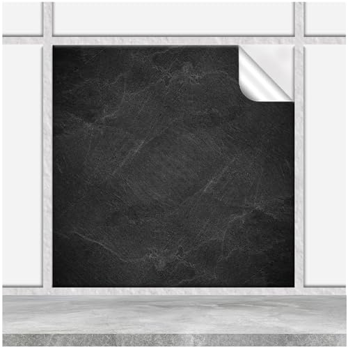 FoLIESEN - Fliesenaufkleber 20x20 cm | Deko-Aufkleber für Küche & Bad | Fliesen-Folie zum Aufkleben | Black Slate, .:80 Stück