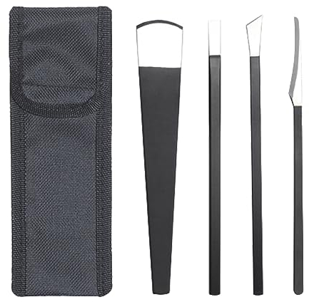 4pcs Lima del piede - Professionale set di coltelli da pedicure rimuovere i Calli di pelle Morta Pelle Dura Rimozione - Raschietto per piedi in Acciaio Inossidabile Cura dei Piedi Tools per Calli Nero
