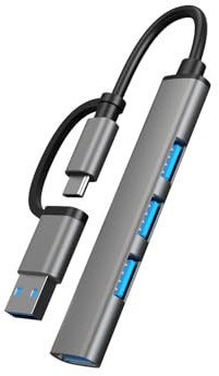 INFIBLA Hub USB-C Adattatore multipla porta USB 4 in 2 Con 1 porta USB 3.0 e 3 porte USB 2.0 per computer portatili Macbook Pro Windows e altri dispositivi con porte USB