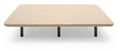 HOGAR24 ES - Base Tapizada - Tejido Transpirable - Válvulas de Transpiración - Color Beige - Estructura Reforzada - Estabilidad y Durabilidad - Incluye Juego de 6 Patas de 32 cm - Medida: 90x190 cm