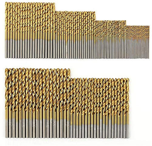 Jemcgrl Ensemble de Forets en Titane 120 PièCes HSS Forets pour MéTal, Acier, Bois, Plastique, Cuivre, Alliage D'Aluminium, 1 Mm à 3,5 Mm