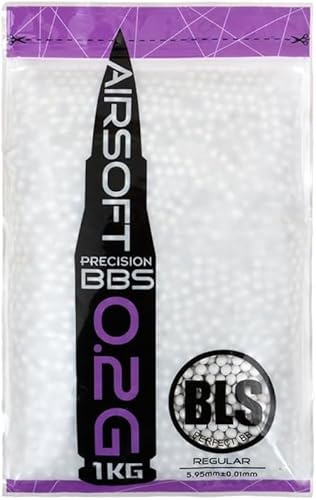 Bolas Airsoft de 0,20 g Blancas Bolsa de 6 mm de 1 kg de 5000 BB de la Marca BLS precisión