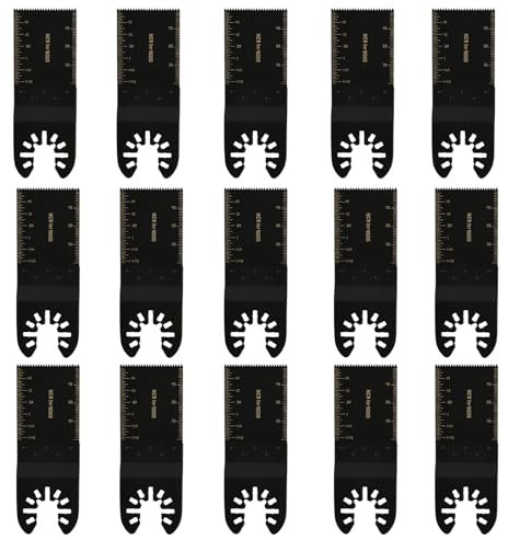 15 PzLame Multifunzione Oscillante, 34mm Lame Utensile Multifunzione Oscillante, Lame Oscillanti Accessori Attacco Rapido per Multi Tool Legno Plastica Metallo PVC