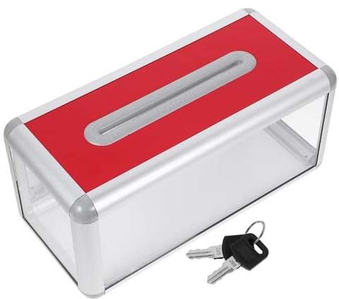 WRITWAA Boîte à Fiches avec Serrure Porte-cartes de Visite Robuste et Pratique pour Collecte et Rangement Professionnel Support Cartes Visite pour Bureau et Commerce