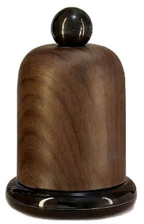 Makidar Toothpicks Holder Stainless Steel Modern Toothpick Dispenser (Walnut-colored)