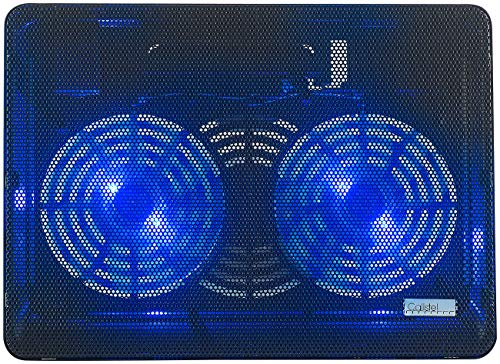 Callstel Notebook Lüfter: Notebook-Kühler bis 35,6 cm (14'), 2 Ventilatoren, 1.000 U/Min., 10 dB (Lüfter Laptop, Cooler Pad, 12 v Ventilator)