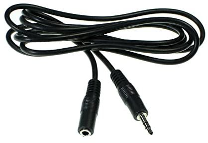 Lumonic 5m Stéréo Câble de rallonge Audio Noir 3,5mm Stéréo Socket Connecteur