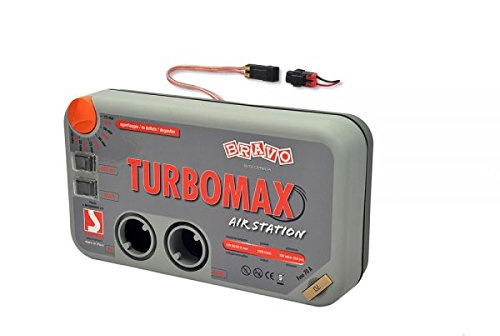 Scoprega Pompa elettrica Bravo Turbo Max Kit 12V con Kit di Montaggio per Ogni Tipo di Gonfiabile. Gonfiatore Elettrico con Kit di Montaggio per gommoni, canotti, materassini, Kayaks, SUP