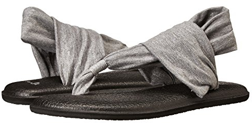 Sanuk Damen Yoga Sling Sandale, Schwarz - silber - Größe: 37 EU