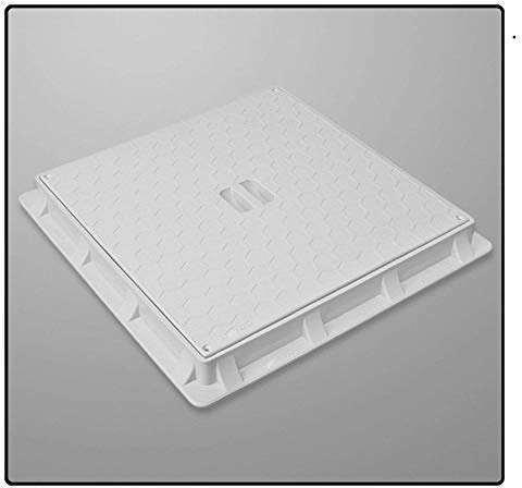 Uzman-Versand, chiusino per pozzetti, strato per revisioni (40 x 40 cm), calpestabile, copertura per vano di ispezione (40 x 40 cm), coperchio per canali, per giardino, pavimento, vano di drenaggio