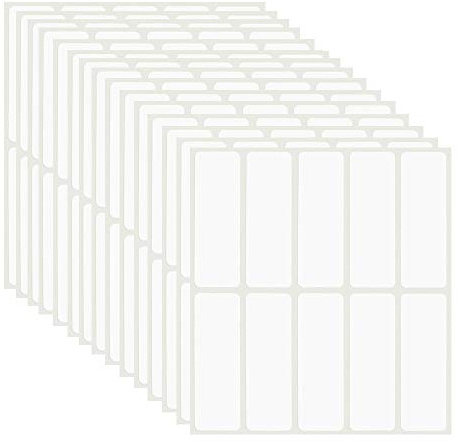 HOSSIAN Lot de 150 étiquettes autocollantes pour dossiers de fichiers, 1,5 x 4 cm, petites étiquettes pour bocaux, bouteilles, contenants alimentaires, dossiers de fichiers