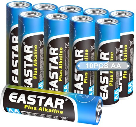 EASTAR BTS AA Batteries with Power Boost, Alkaline Double AA Batteries 10 Pack - Ultra Long-Lasting, 10 Years Shelf Life, High-Performance 1.5V LR6 & AA Battery for Remotes, Toys, Electronic Devices