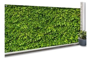 IDMarket - Brise Vue occultant 2 x 10 M imprimé Feuillage 160 GR/m²