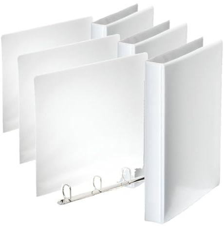 Esselte Essentials Presentation Binder, PP, Pack of 3, White