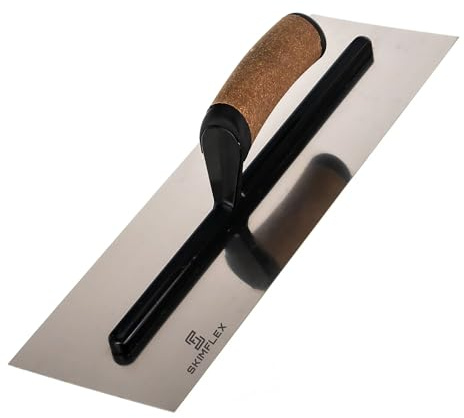 Trowel, Plastering Trowel, Cement Trowel – Skimflex Stainless Steel Finishing Trowel with Cork Handle for Plaster, Render, Screed & Skimming (Available in 11, 14, 16 Inch) Skimtex 008 16