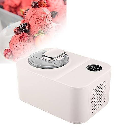 YXYLJOZ Ice Cream Maker, Home Kitchen Small Homemade Ice Cream with Compressor, Automatic Icecream Maker Machine, with LCD Display & Timer, for Homemade Healthy Ice Cream