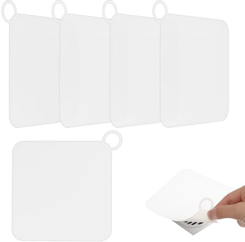 HJZHII 4 Pièces Protection de Drain de Silicone, 12x12cm Bouchons Vidange Anti-Odeur Baignoires Bouchons Bouchon Douche Anti Odeur pour Cuisine Bain et Buanderie