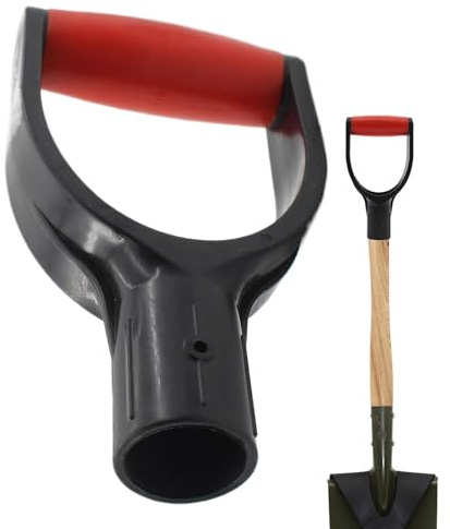 Manche de bêche - Pelle à neige avec poignée en D - Poignée ergonomique - Outil de jardinage pour le travail à la ferme, le jardinage, la cour, les hommes, les femmes, la famille, les amis