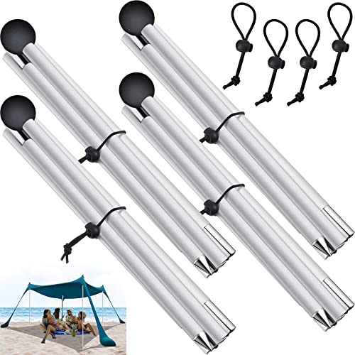 Otoolling 4 Packs Tent Poles Replacement, Canopy Extra Poles for Beach Accessories 6.6 Feet Beach Tent for Parties, Camping, Fishing