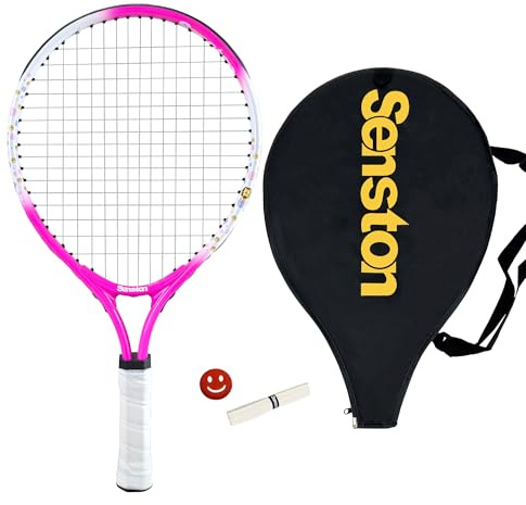 Senston Kids Tennis Racket Set (17 Inch) - 1 Pack Junior Tennis Racquet, Lightweight Aluminum Frame, Includes Cover
