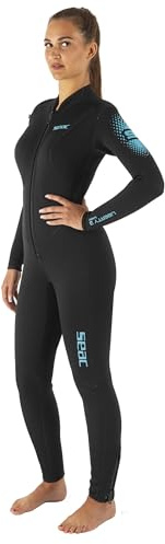 SEAC Liberty Long Lady - Traje húmedo monopieza para Mujer de 3 mm sin Capucha, Neopreno Resistente con Refuerzos Supratex, Cremallera Frontal y en Tobillos, Tallas por Colores