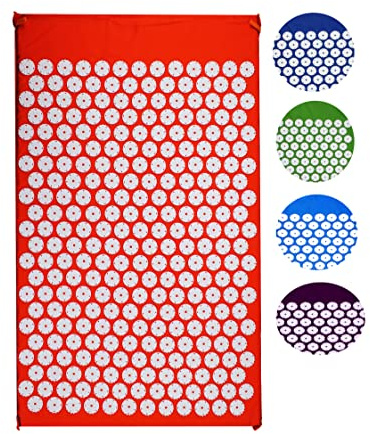 Esterilla de acupresión para masaje, estera de uñas mate de acupuntura 68 x 42 cm (naranja): relajación, alivio del dolor y recuperación pura para cuerpo y mente