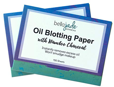Oil Blotting Paper Sheets – Instantly Absorbs Excess Oil and Shine from Face without Smudging Makeup – Large size, 200 Tissues … (charcoal)
