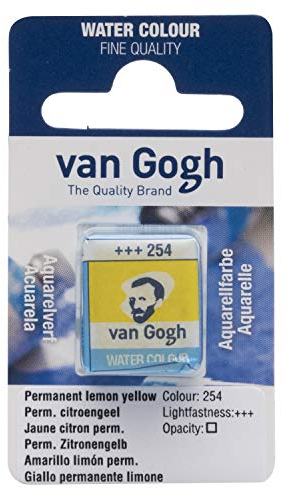 Van Gogh Aquarellfarbe, halbes Näpfchen, Permanent Zitronengelb 254