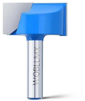 WOBLLMX Fraise de nettoyage du sol à tige de 8 mm, diamètre de 28 mm, longueur de travail 17 mm, lame en carbure de tungstène durable et tranchante pour outil de travail du bois