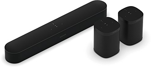 Sonos Beam (Gen 2) Soundbar Black 5.0 (Beam + 2 x One Gen2) (Renewed)
