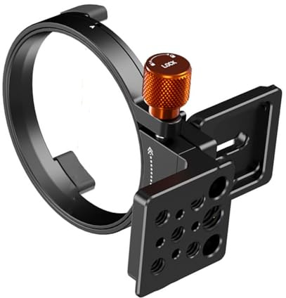 Collare per obiettivo per treppiede per obiettivo DSLR girevole da orizzontale a verticale Piastra a sgancio rapido Rotazione regolabile Adattatore stabilizzatore per fotocamera verticale e