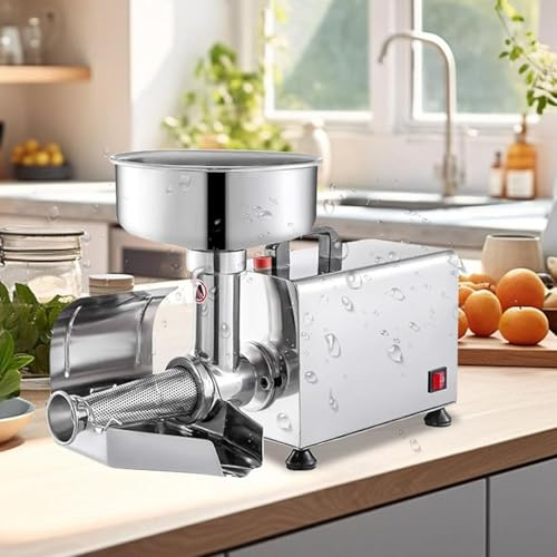 Molino de frutas eléctrico Colador eléctrico comercial de 450 W de alta potencia para salsa casera de fresa y arándanos, 160 kg/h, molino de alimentos y máquina para hacer salsas.