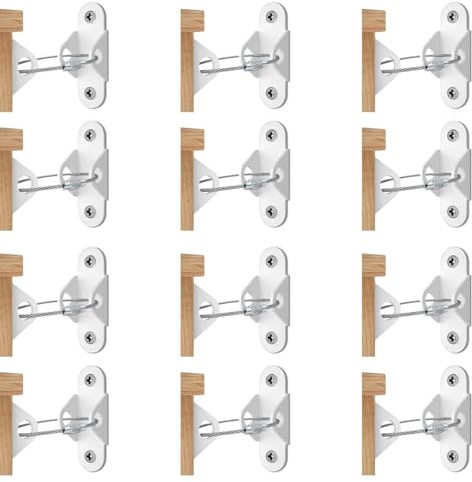 12 Set Heavy-Duty Furniture Anchors for Pet Safety, Anti-Tip Straps with 400 lbs Capacity