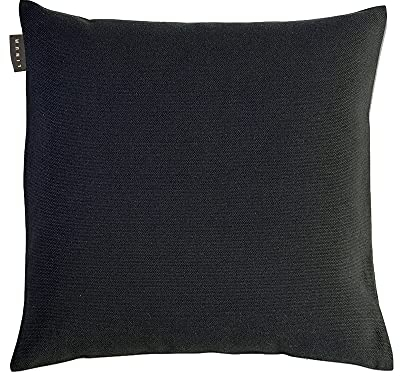 LINUM Pepper Premium Kissenhülle 50x50 cm, 100% Baumwolle, Maschinenwaschbar, Schwarz