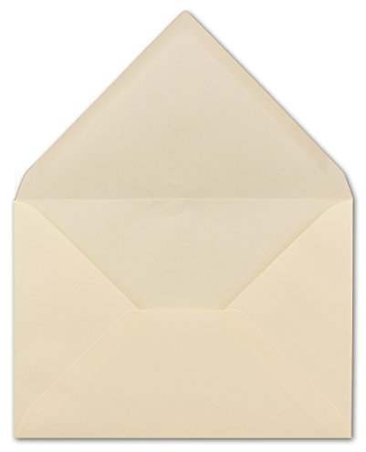 25 DIN C5 Briefumschläge Creme mit gerippter Struktur 22,9 x 16,2 cm 100 g/m² Nassklebung Post-Umschläge ohne Fenster ideal für Weihnachten Grußkarten Einladungen von Ihrem Glüxx-Agent