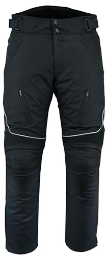 Sterling Sports® Thermal Mens Waterproof Trousers Bike Men - Travel Mens Trousers Motorbike Accessories, Men Pant Motorbike Cameo Grey Green (Black, Waist 36 Leg 32)